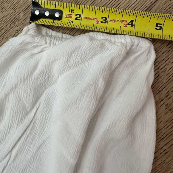 Aryn K. Anthropologie White Gold Crocheted Gauze Embellished Boho Blouse medium - Picture 13 of 15